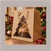 LUCGEL SRL Shopper Porta Panettone AVANA CHRISTMAS con Finestra Trasparente ad Albero di Natale 245x245H335 mm 10 Pz