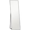 HOMCOM Specchio da Terra Moderno a Figura Intera, Design Autoportante o da Parete, 40x150 cm, Nero