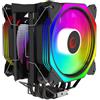 Rampage Dissipatore cpu ad aria Rampage Octagon C60 ARGB 2x120mm LGA 1700 AM5 1800rpm Nero [OCTAGONC60-BLACK]