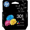 Hp Cartuccia d'inchiostro Hp CH564EE No.301XL 6ml 300 pagine Ciano-Magenta-Giallo [CH564EE#LS1]