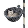 lionto Amaca per Tiragraffi Gatto, Ø 40 cm, 25 cm Profonda, Grigio | Amaca di ricambio con telaio metallico, rivestimento in peluche e filettatura M8 per tiragraffi e alberi per gatti