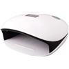 SQUADO Lampada UV LED Unghie Professionale, 48W, Display LCD, 36 LED, 4 Timer, Sensore Automatico, Bianco
