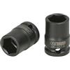 KS Tools 515.1522 Bussola Esagonale per Avvitatori ad Impulsi, Corta, 22 mm, 3/8