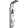 Box Doccia Int. Colonna Doccia Idromassaggio con Cascata e Mensola Acciaio Inox H135