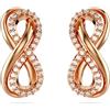 Swarovski - Orecchini Donna Infinito Bianco Oro Rosa Lega Hyperbola 5684085 - - Accessories - Donna - Giallo