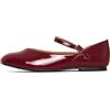 Cesare Gaspari - Patent Mary Jane Flats - Bordeaux - - Shoes - Donna - Rosso