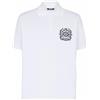 Balmain - Polo in Cotone con Stampa Écusson - - Tops - Uomo - Bianco