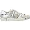 Philippe Model - Sneakers Basse Argento con Fascia Asimmetrica - - Shoes - Donna - Grigio