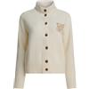 Maison Kitsuné - Fox Head Intarsia Merino High-Neck Cardigan - - Knitwear - Donna - Beige
