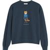 Maison Kitsuné - Felpa Abito Volpe Blu Navy - - Sweatshirts & Hoodies - Donna - Blu