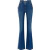 Elisabetta Franchi - Jeans a palazzo con bottoni dorati - - Jeans - Donna - Blu