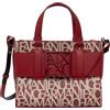 Armani Exchange - Borsa a mano in ecopelle con logo - - Bags - Donna - Rosso