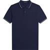 Fred Perry - Polo Blu a Righe Doppie - - Tops - Uomo - Blu