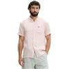 Lacoste - Camicia in Lino a Maniche Corte Regular Fit - - Shirts - Uomo - Rosa