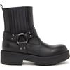 Nerogiardini - Stivaletti alla caviglia in pelle con fibbie logo - - Shoes - Donna - Nero