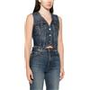 Liu Jo - Gilet in Cotone Lavato - - Jackets - Donna - Blu