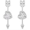 Swarovski - Idyllia Heart With Arrow Earrings - - Accessories - Donna - Grigio