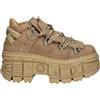 New Rock - Stivaletto stringato con plateau - - Shoes - Donna - Beige