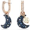 Swarovski - Orecchini da Donna Design Lunare Asimmetrico Multicolore Oro Rosa Sublima 5671569 - - Accessories - Donna - Multicolore