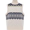 Liu Jo - Gilet Jacquard con Ricami Preziosi - - Knitwear - Donna - Beige