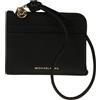 Michael Kors - Jet Set Small Pebbled Leather Card Case Wristlet - - Bags - Donna - Nero