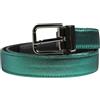 Dolce & Gabbana - Cintura in Lurex di Poliestere con Fibbia Metallica - - Accessories - Uomo - Verde