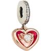 Pandora - Charm Pendente Cuore Radioso Bicolore - - Accessories - Donna - Rosso