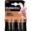 Duracell plus aa mn1500b4 batterie alcaline 1,5v confezione 4 pezzi