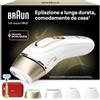 Braun Silk·Expert Pro 5 Epilatore Luce Pulsata, 4 Testine, PL5382 Oro | Epilazione Laser Peli Donna a Casa, Riduzione Permanente dei Peli, Epilazione a Casa, con Custodia e Rasoio Gillette Venus