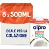 ALPRO SENZA ZUCCHERI, Bevanda al COCCO - 8x500ml | NATURALMENTE SENZA LATTOSIO E 100% VEGETALE, Senza Glutine, con Vitamine B2, B12, D2, E