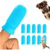 Vinuwu 10Pcs Spazzolino per Cani, 360º Spazzolino da Denti Del Dito del Cane, Silicone Pets Denti Pulizia Spazzolino per Cani, Cuccioli, Gatti & Piccoli Animali Dentali Cura Dentale