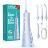 COSLUS C50 Idropulsore Portatile, 4 Modalità, 5 Livelli Di Intensità,Blu | Professionale Per Apparecchi Ortodontici, Ortodonzia E Gengive Sensibili, Per La Famiglia, Casa E Viaggi