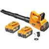 Powarobor Soffiatore a batteria Kit per DeWalt 18V con 2x batterie e caricabatterie | Soffiatore Foglie 6 Velocità,2 Tubi di Soffiaggio Staccabili, Cintura per la Pulizia del Giardino,giardino, auto e terrazza