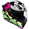 Agv Casco Moto Integrale Agv K1 S PUNKPULSE Nero Viola Lime