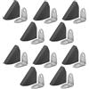 cyclingcolors 10x staffa angolare di fissaggio in metallo acciaio con copertura in plastica da avvitare 90 gradi supporto mobile rinforzo murale universale fissaggio ripiano nero