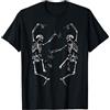 Skeleton Dance of Death Skull T-shirt di Danza della Morte Macabre Scheletro Tshirt Skull Halloween Maglietta