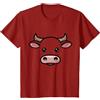 Novelty Last Minute Easy Halloween Party Halloween Mucca Bull Face Tshirt Costume Bambini Carino Tema Maglietta