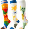 BISOUSOX Calze Compressione Graduata Donna Uomo 15-20 mmHg,Calze Contenitive per Migliorare la Circolazione Sanguigna,Calze Sportive e da Viaggio Lungo Raggio per Running,Volo e Uso Quotidiano 3 Paia