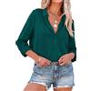 NONSAR Camicetta da Donna Elegante a Maniche Lunghe con Colletto Alto, da Ufficio, Casual