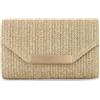 Ynport Crefreak Donna Paglia Tessuto Pochette - Rafia Rattan Summer Evening Bag, Borsa da Spiaggia per Matrimonio, Vacanza, Viaggi e Feste