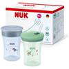 NUK Set First Choice per imparare a bere | Tazza magica e tazza con cannuccia | 230 ml | Biberon per bambini piccoli | Balena blu e tartaruga verde | 2 pezzi