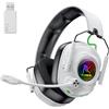 Krysenix Cuffie gaming wireless per PS5, PS4, PC, Switch e Mac | ≤20 ms con USB 2,4 GHz, Bluetooth 5.4, microfono antirumore, 60 ore di autonomia, audio stereo, LED dinamici per FPS e RPG