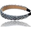 Bottega della Principessa Cerchietto Donna Elegante per Cerimonia ed Eventi importanti, con astuccio in Organza (Argento, Modello2)