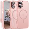 SouliGo Cover per iPhone 16 Compatibile con MagSafe Grigio Titanio | Magnetica Cover Custodia per iPhone 16 Traslucida Opaca Posteriore Antiurto Protettiva Resistente ai Graffi