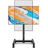 TVON Porta TV con Ruote Per Schermi Plasma/LCD/LED 13-50 Pollici, Girevole Supporto TV da Pavimento Regolabile in Altezza Carrello con Ruote Fino a 20 kg, Max. VESA 200 x200 mm, Nero