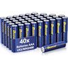 BONAI Confezione da 40 Pile AAA Ministilo Alcaline 1,5V LR03 ad Alta Prestazione, Lunga Durata 10 Anni, Anti-Perdite, Ideali per Smart Home, Telecomandi, Giocattoli e Dispositivi Wireless