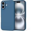 Wanme Cover per iPhone 16 Custodia, Cover Protettivo in Silicone Liquido Premium con Fodera in Microfibra, Protezione Completa, Case Ultra Sottile, Blu Marino