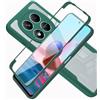 LXHGrowH Cover per Xiaomi Redmi Note 14 Pro 4G 360 Gradi Antiurto Verde | Custodia Anti-graffio con Transparente dell Schermo Integrata Protezione, Ibrida 360° Full Body Anti-shock Protettiva Case