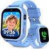 pmstuy 4G Smartwatch Bambini con GPS Videochiamate SOS Orologio Telefono Bambini | 1.83" Touch HD Localizzatore GPS/WIFI/LBS Chiamata Modalità Scuola Torcia Sveglia IP68 Smartwatch Regalo per Ragazzi Ragazze