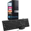 Amazon Renewed Dell Optiplex 7060 SFF PC, Small Form Factor Desktop,Intel Core i7-8700, 8GB RAM, 512GB SSD, Tastiera US QWERTY, Windows 11 Pro (Ricondizionato)